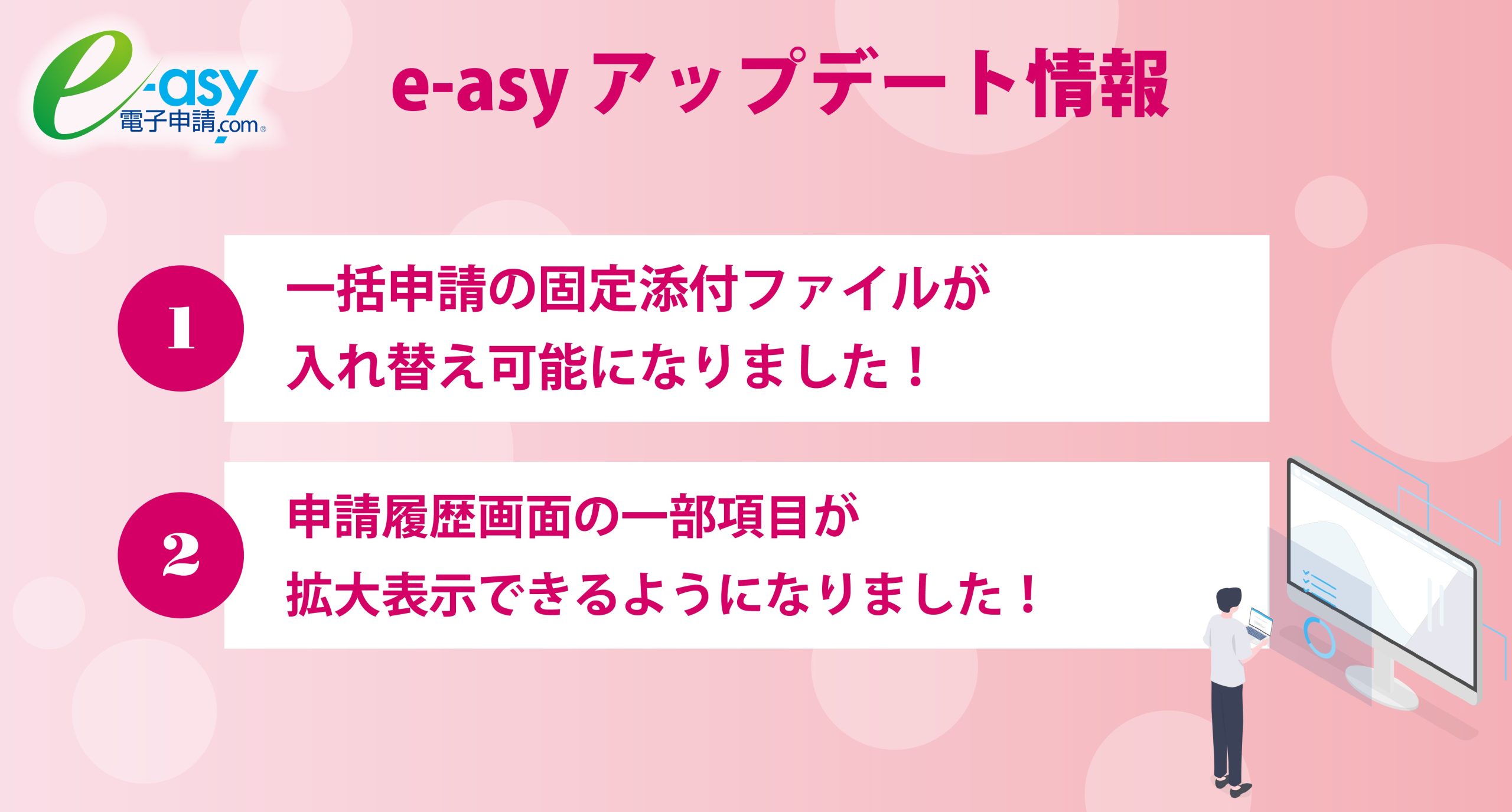 e-asy電子申請.com®」は、より便利に、よりスムーズに申請手続きを 